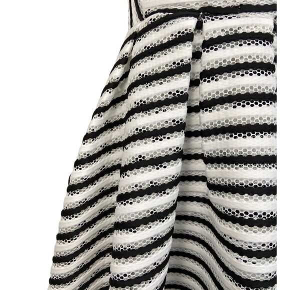 Nwt Ark & Co Women Black/White Stripe V Neck Sleeveless Fit & Flare Dress Small - Picture 6 of 6